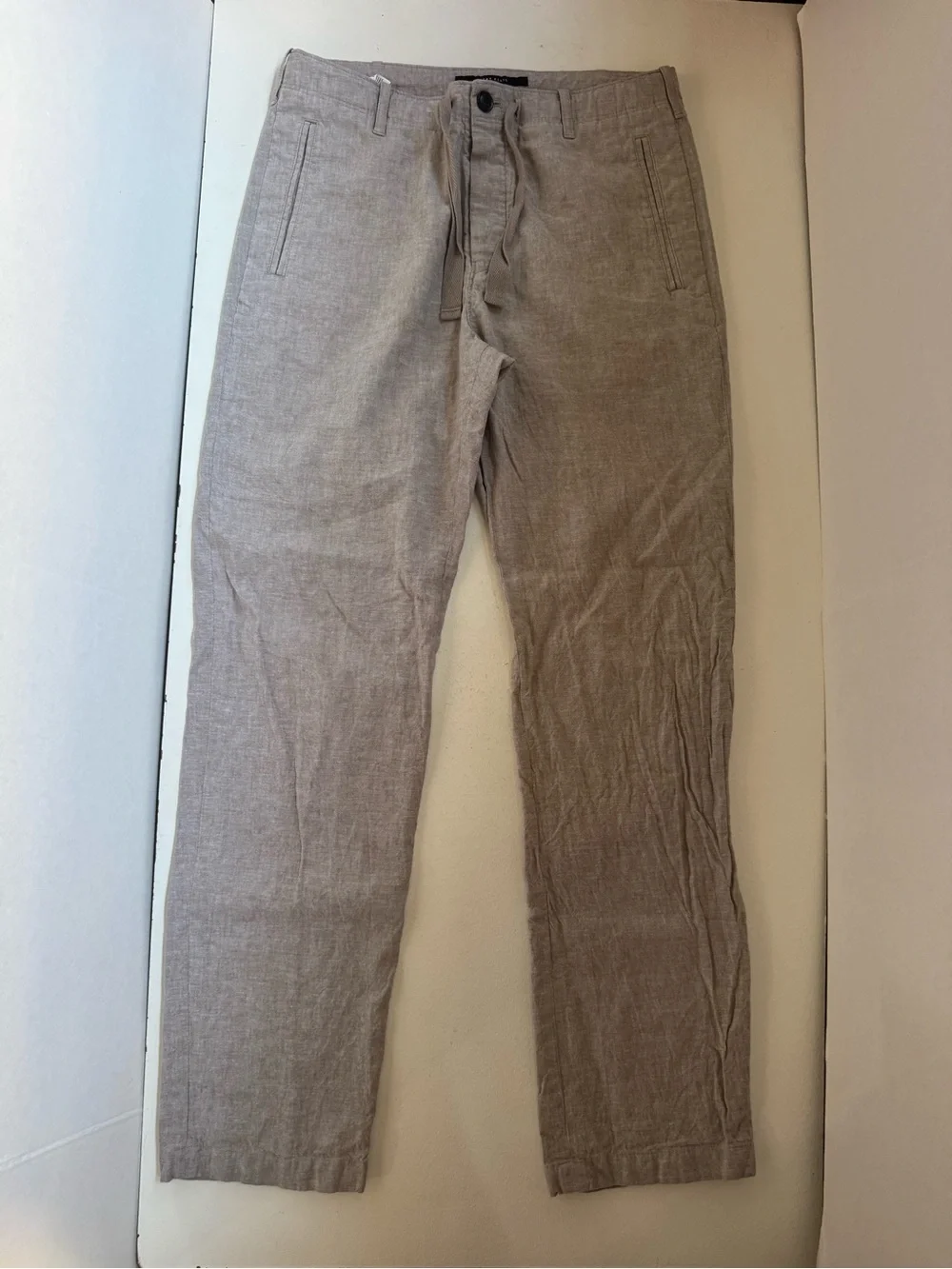 Perry Ellis Linen Drawstring Pants Relaxed Lightweight Casual 30x32